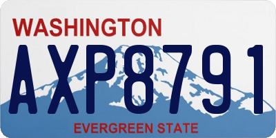 WA license plate AXP8791