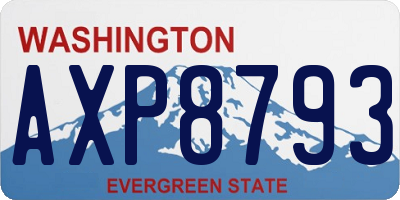 WA license plate AXP8793