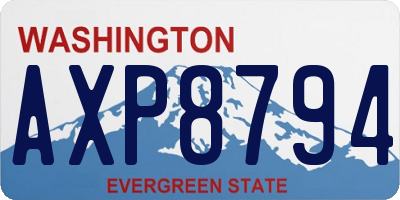 WA license plate AXP8794