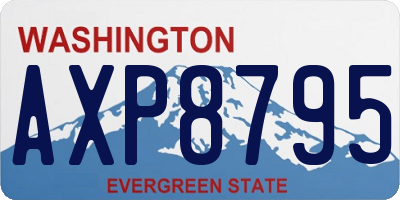 WA license plate AXP8795