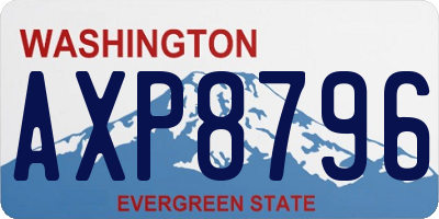 WA license plate AXP8796