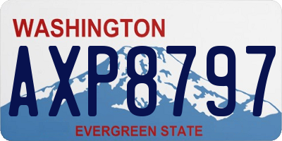 WA license plate AXP8797