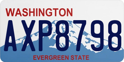 WA license plate AXP8798