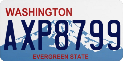 WA license plate AXP8799