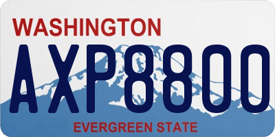 WA license plate AXP8800