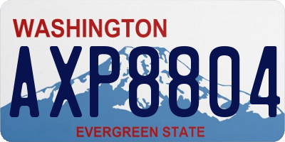 WA license plate AXP8804