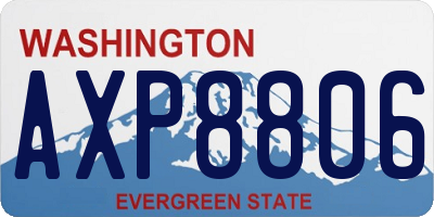 WA license plate AXP8806