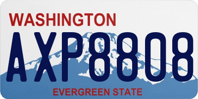 WA license plate AXP8808