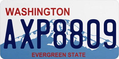 WA license plate AXP8809