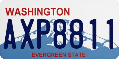 WA license plate AXP8811
