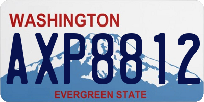 WA license plate AXP8812