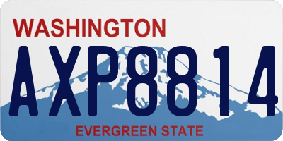 WA license plate AXP8814