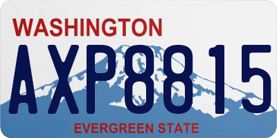 WA license plate AXP8815