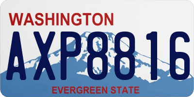 WA license plate AXP8816