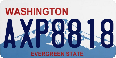 WA license plate AXP8818