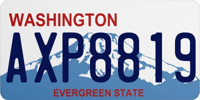 WA license plate AXP8819