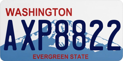 WA license plate AXP8822