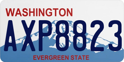 WA license plate AXP8823