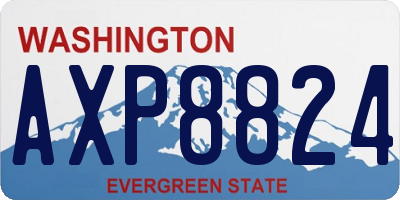 WA license plate AXP8824