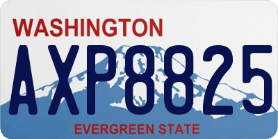 WA license plate AXP8825