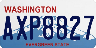 WA license plate AXP8827