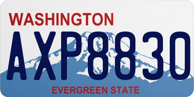 WA license plate AXP8830