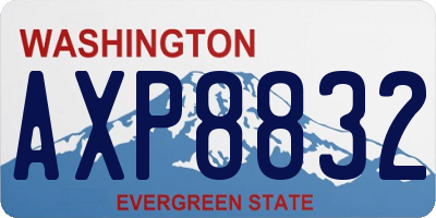 WA license plate AXP8832