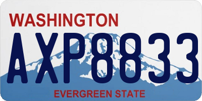WA license plate AXP8833
