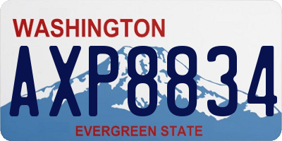WA license plate AXP8834
