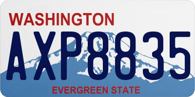 WA license plate AXP8835
