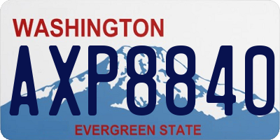 WA license plate AXP8840