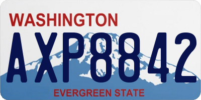 WA license plate AXP8842