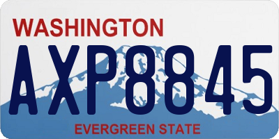 WA license plate AXP8845