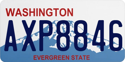 WA license plate AXP8846