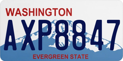 WA license plate AXP8847