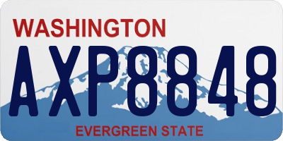 WA license plate AXP8848
