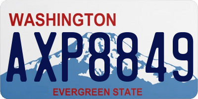 WA license plate AXP8849