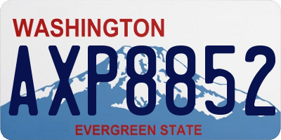 WA license plate AXP8852