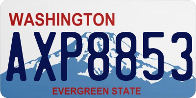 WA license plate AXP8853
