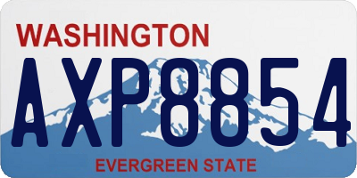WA license plate AXP8854