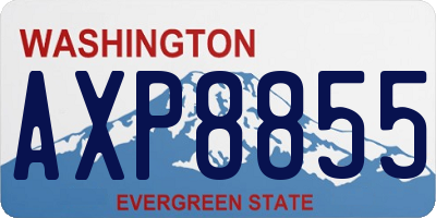 WA license plate AXP8855