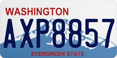 WA license plate AXP8857