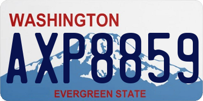 WA license plate AXP8859
