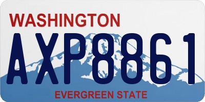 WA license plate AXP8861