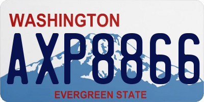 WA license plate AXP8866