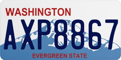 WA license plate AXP8867