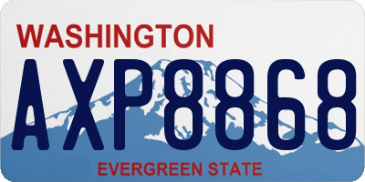 WA license plate AXP8868