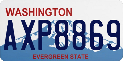 WA license plate AXP8869