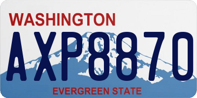 WA license plate AXP8870