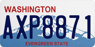 WA license plate AXP8871